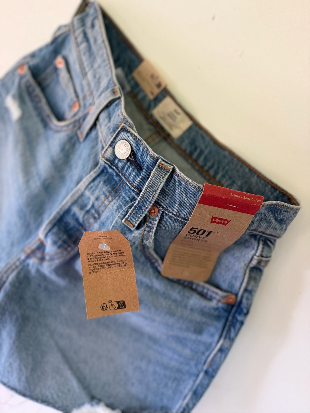 Levi's 501 Light Blue Denim Jean Shorts